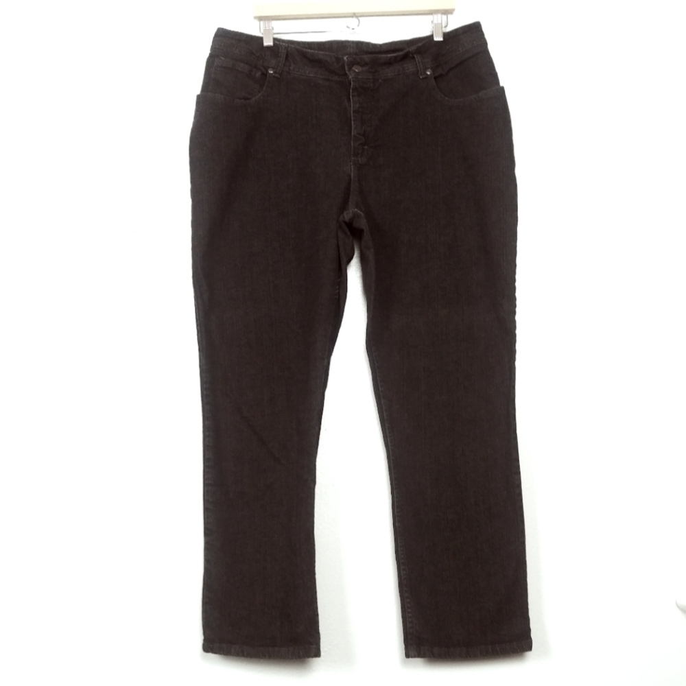 Riders By Lee Jeans Pant Woman Size 22W Medium Straight Leg Black Casual